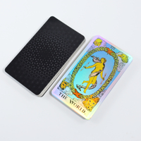 Papier personnalisé impression holographique déjoué cartes de tarot pont et oracles cavalier waite cartes de tarot cartes de tarot