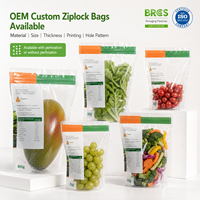 Sac en CPP micro-perforé anti-buée de qualité alimentaire, emballage pour légumes, pochette trapézoïdale
