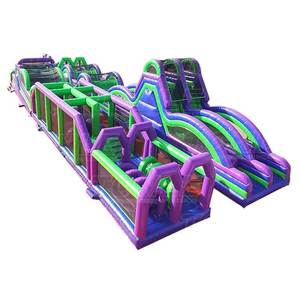 Percorso a Ostacoli Gonfiabile Gigante Personalizzato a Forma di U per Adulti/ Sfida a Ostacoli Gonfiabile per Bambini Corsa Divertente in Vendita - Product Image 1