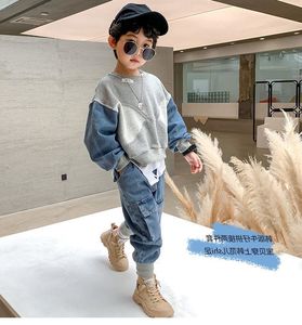 Nouveauté mode printemps automne, ensemble de vêtements décontractés pour garçons en 2 pièces, t-shirt à manches longues + pantalon pour enfants - Product Image 2