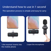 Fashion Rose Red Lavalier Microphone Couleur personnalisée Flux en direct Vlog Vidéo Micro sans fil