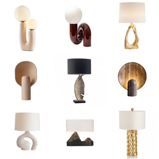 Abstract Art Table Lamp Environmental Resin Interior Design Lamp Modern Children's Room Desktop Lamp