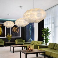 Luminaire suspendu rétro créatif en nuage à économie d'énergie plafonnier moderne d'hôtel plafonnier à Led linéaire moderne pour chambre d'hôtel