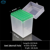 Boîte de pointes en plastique pour contenant de nourriture de 5ml, 28 sacs, boîte vide pour Pipette, pour usage en laboratoire, 500 ul