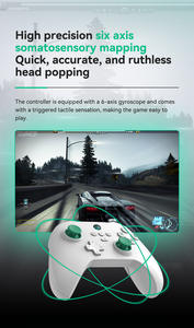 وحدة تحكم ألعاب لاسلكية Z03 بتقنية <span class=keywords><strong>2</strong></span>.4 جيجاهرتز لجهاز سويتش برو، معدل استجابة 800 هرتز، وضع ثلاثي، لوحة ألعاب FPS، جيروسكوب سداسي المحاور، تصميم مريح - Product Image 5