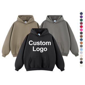 Sudadera con Capucha de Algodón Oversize de Alta Calidad sin Cordones, Personalizable al por Mayor con Logotipo Impreso o Bordado para Hombre - Product Image 1