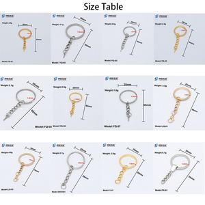 Anneau de porte-clés fendu plat en métal DIY avec vis à œil rond - Product Image 3