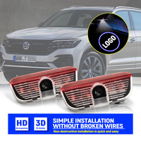 Proyector de Luz LED de Bienvenida para Puerta con Logo para VW Golf Touareg CC Sharan Passat Tiguan Eos, Luz de Sombra Fantasma, Luz LED con Logo para Coche
