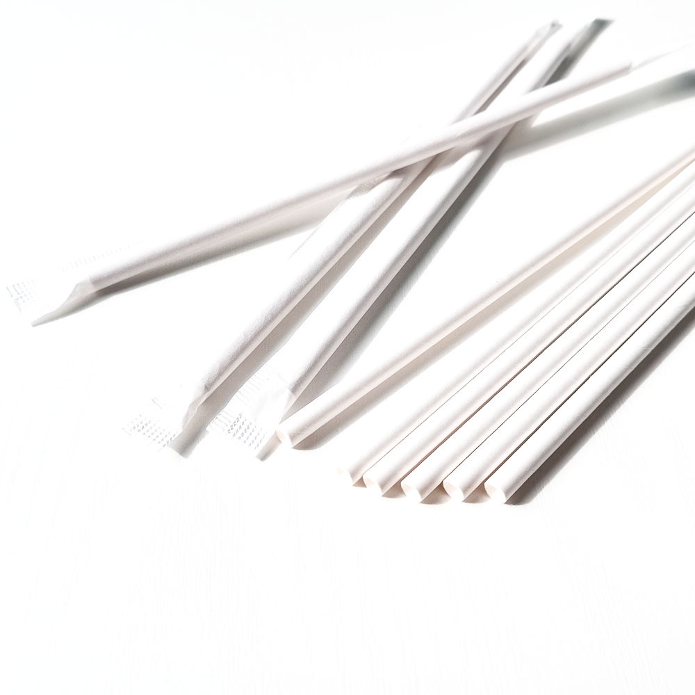 High Quality Drinking Straws Wholesale Biodegradable White Brown Color Paper Straws