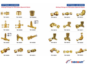 Tubomart OEM 真鍮製PEXスライド式継手 イコールティー アキシャルコネクタ ユニオン（PEX PERT給水用） - Product Image 3