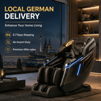 Sillón de Masaje 3D con Voz AI, Entrega Rápida desde Almacén en Alemania, Gravedad Cero, Riel SL, Airbag de Cuerpo Completo, Masajeador Shiatsu para Hotel