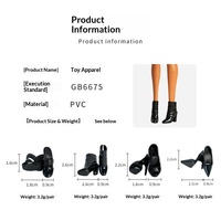 Chaussures à talons hauts en plastique pour poupées, multicolores, style supermodèle, accessoires portables pour poupées, supportés par l'usine