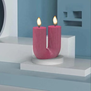 1 cái sáng tạo u-sọc Silicone nến khuôn 3D vòm hình nón xoăn hương liệu sáp khuôn thực phẩm lớp Silicone khuôn trang trí nhà - Product Image 4