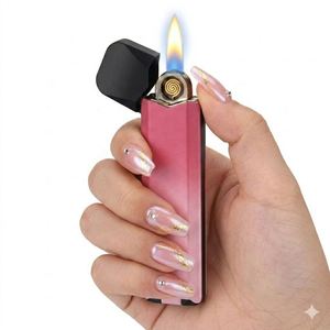 Étui à cigarettes dégradé avec briquet rechargeable intégré, briquet coupe-vent, finition mate dégradée - Product Image 5