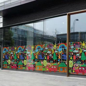 Không thấm nước rõ ràng cửa sổ đề can đầy đủ màu sắc tĩnh bám vĩnh viễn Sticker thiết kế bây giờ có sẵn cho xe ô tô storefronts - Product Image 6