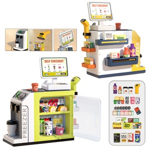 Juego de Juguetes de Supermercado para Niños, Caja Registradora Simulada, Máquina de Café, Refrigerador, Juguetes de Supermercado - Product Image 2