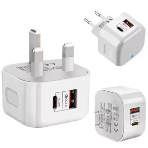 20W USB điện thoại di động sạc nhanh chúng tôi EU Anh A + C cung cấp điện Adapter Loại C tường sạc khối điện thoại sạc Adapter - Product Image 2