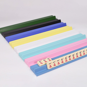 HIMORE Support de Mahjong Américain Personnalisé Coloré 16 pouces en Bois, Épaisseur Solide, Supports de Mahjong, Ensemble de Supports de Voyage - Product Image 1