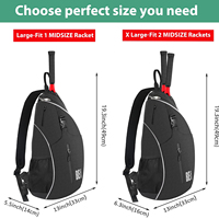 Sac de tennis TINYAT, sac à dos à bandoulière imperméable pour hommes et femmes, compatible avec les raquettes de pickleball, de tennis et de badminton