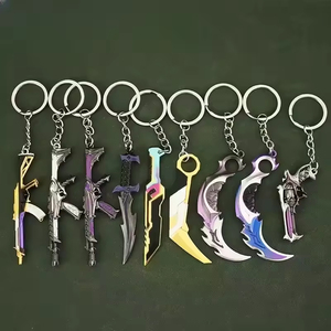 Porte-clés en métal Valorant : Pendentif M4 <span class=keywords><strong>Fusil</strong></span> et <span class=keywords><strong>Couteau</strong></span> Griffe, Jouet de collection tendance en alliage de zinc - Product Image 2