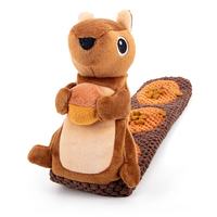 Nouveau design, jouet interactif pour chien en peluche écologique, distributeur de friandises, jouet durable pour chien en forme d'écureuil, jouet sonore et de recherche de nourriture