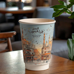 AT PACK Eco Friendly 12oz 16oz 20oz Cafe Coffee House Disposable Coffee <strong>Cups</strong> Sleeve Takeaway <strong>Paper</strong> <strong>Cup</strong> With Lid Branded - Product Image 1