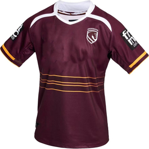 2026 Brisbane Bronco Jersey Custom Print Geborduurde Logo Quick Dry Korte Mouw Polo Stijl NRL Super Rugby T-Shirt voor Heren - Product Image 5