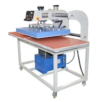 Harga pabrik otomatis 50*60 cm Double Station hidrolik sublimasi mesin tekan panas kondisi baru pelat Printer datar