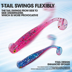 Nouvelle Offre 2026 : Leurre Souple Bionique en Forme de Peigne de Poulet (6cm, 1.3g) avec Queue en T pour la Pêche au Bar et <span class=keywords><strong>à</strong></span> la <span class=keywords><strong>Perche</strong></span> - Vente en Gros - Product Image 4