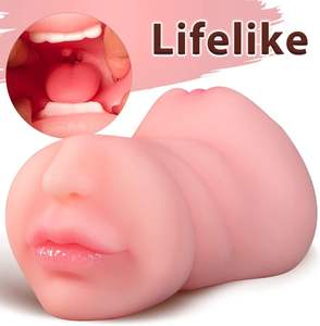 Jouet sexuel confortable et facile à nettoyer à trois voies avec des <span class=keywords><strong>dents</strong></span>, une langue, une bouche, un <span class=keywords><strong>vagin</strong></span> et un anus pour le moule de masturbation masculine - Product Image 4