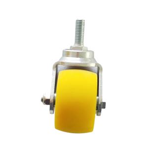 3 Zoll <span class=keywords><strong>Yellow</strong></span> <span class=keywords><strong>Nylon</strong></span> Wheels Swivel <span class=keywords><strong>Caster</strong></span> mit Gewindes chaft Stahl material OEM Anpassbare Rollen - Product Image 1