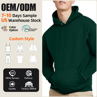 Trendige Übergroße Herren-Hoodies 100% Baumwolle Schwergewicht Streetwear Stitch Hoodie Einfarbiger Drop-Shoulder Hoodie für Männer