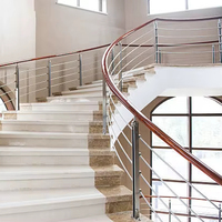 Hochwertige Edelstahl-Stangen-Geländer für Treppen Rostbeständig für Hotels & Krankenhäuser Innen- und Außentreppengeländer