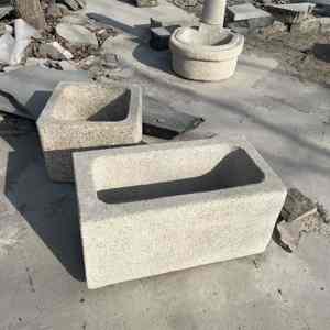 Grand bassin d'extérieur <span class=keywords><strong>en</strong></span> granit gris, <span class=keywords><strong>pierre</strong></span> brute, <span class=keywords><strong>pour</strong></span> grande fleur, carré, portable - Product Image 6