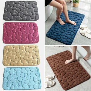 Cobblestone Embossed Bathroom Bath <b>Mat</b> <b>Non</b>-<b>slip</b> Carpets in Wash Basin Bathtub Side Floor <b>Rug</b> Shower Room Doormat Memory Foam Pad - Product Image 1
