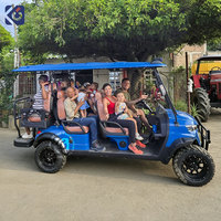 Voiturette de golf électrique tout-terrain homologuée pour la route CAMP, 6 places, batterie lithium 72V, véhicule de tourisme, buggy de golf