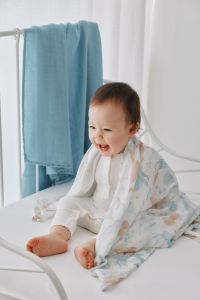 Coperta per Neonati in Bambù Lavorato a Maglia di Qualità, Logo Personalizzabile Disponibile per Bambini <span class=keywords><strong>e</strong></span> Bambine, <span class=keywords><strong>Set</strong></span> di Due Pezzi - Product Image 2