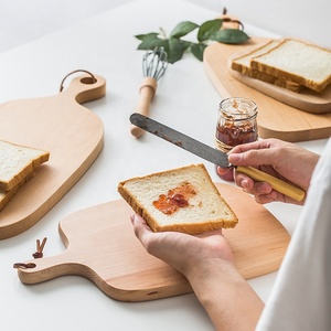 <span class=keywords><strong>Planche</strong></span> à découper ronde écologique en bois <span class=keywords><strong>de</strong></span> <span class=keywords><strong>hêtre</strong></span> avec poignée taille personnalisable blocs à découper en bois servant des aliments - Product Image 3