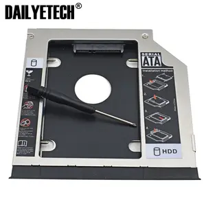 Nhôm 2nd HDD Caddy 9.5 Mét SATA 3.0 2.5 "HDD Trường Hợp Enclosure Đối Với Dell Latitude E6320 E6420 E6520 E6330 E6430 E6530 DVD Optibay