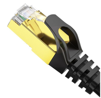 Cable de Red Ethernet Plano CAT8 de Cobre Desnudo, 0.5-50m, RJ45 SSTP, Cat 8, 24AWG, 4Pr, ROHS, Cable de Conexión LAN, Venta de Fábrica