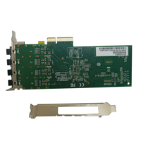 Tarjeta de red de fibra LC HZI350F4 de 4 puertos y 1000M |   Adaptador de Servidor PCI-E X4 con Chip Intel I350AM4 con VLAN/QoS para LAN Medianas y Grandes