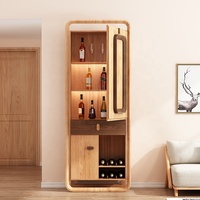 En gros Style Chinois Moderne Comptoir De Vin De Stockage Pliant En Bois Bar Cabinet Salon