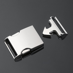 Hebillas de cierre automático de aleación de zinc plateadas y negras para cinturones, bolsos, mochilas, correas, herrajes DZQ075-25 - Product Image 1