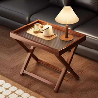 Table basse en bambou pliable, moderne, écologique et durable avec plateau en MDF et rangement pour la chambre à coucher et le salon