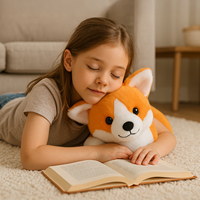 Peluche Corgi, adorable chiot debout en peluche, animal en peluche doux à pattes courtes pour enfants, fabricant de peluches personnalisées OEM