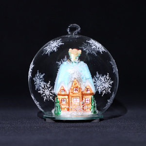 <span class=keywords><strong>Bolas</strong></span> de cristal decorativas, <span class=keywords><strong>bolas</strong></span> colgantes de cristal que cambian de color para Navidad - Product Image 6