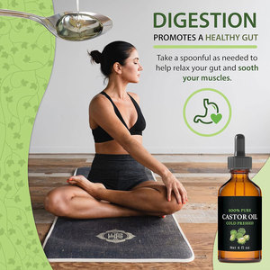 Aceite de Ricino Puro Prensado en Frío, Orgánico, Sin Hexano, de Marca Privada, Anticaspa, Reparador del Cabello, Suero para el Crecimiento de Pestañas y Cejas - Product Image 4