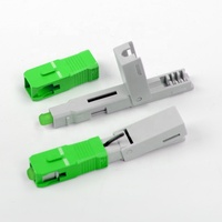SC APC Fast Connector Assembly Indoor Fiber Optic Drop Cable Pre Polished Field Installable Cold Melt Quick Connector