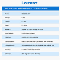 Alimentation CC programmable 80V 200A 10KW, large plage, haute efficacité 93%, multi-communications SCPI, source d'alimentation CC