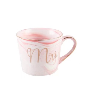 STARLII all'ingrosso Mr & Mrs ceramica coppia caffè latte marmo tazza Cabuccino tazza regalo Set scatolato con coperchio e cucchiaio per un <span class=keywords><strong>Co</strong></span> - Product Image 6